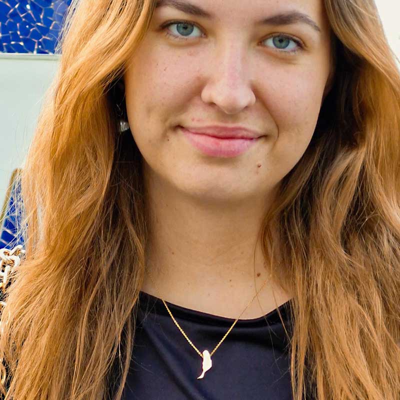 Kettenanhänger "Fuerteventura" 20mm, 925 Sterling Silber, 18K vergoldet, sandgestrahlt matt – Bild 4